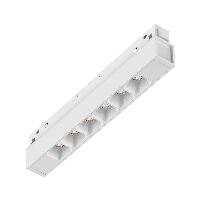 foto del prodotto supporto lineare binario ego alluminio bianco led 7w 3000k luce calda 1-10v