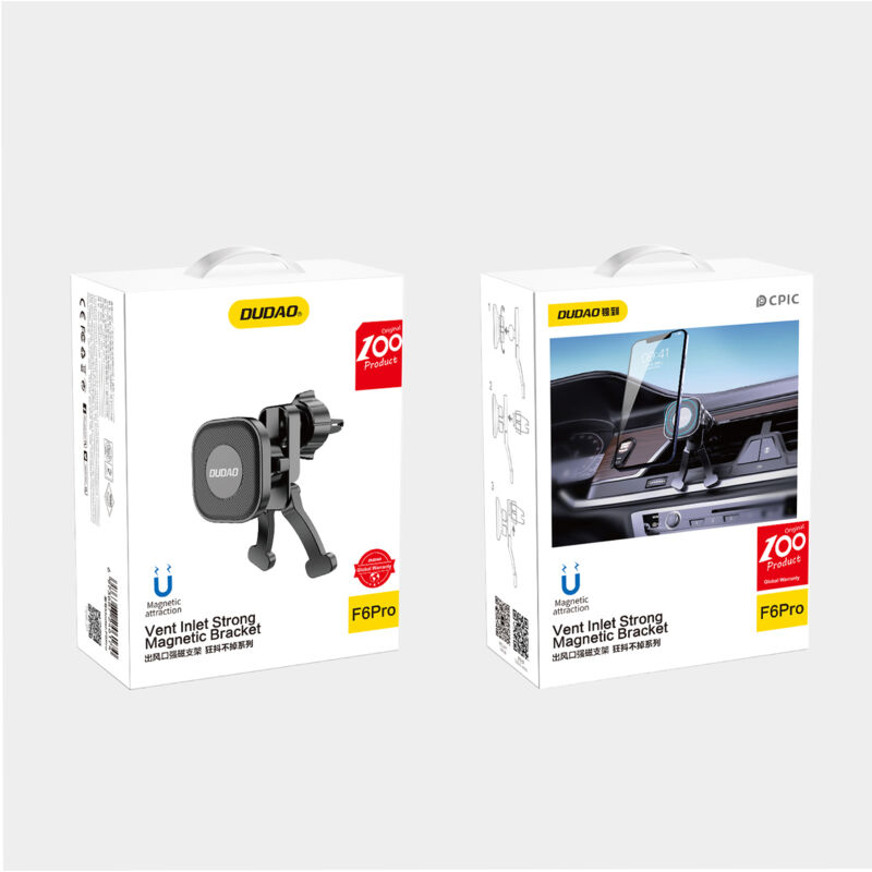 foto del prodotto supporto magnetico da auto f6pro per bocchetta dell aria, nero