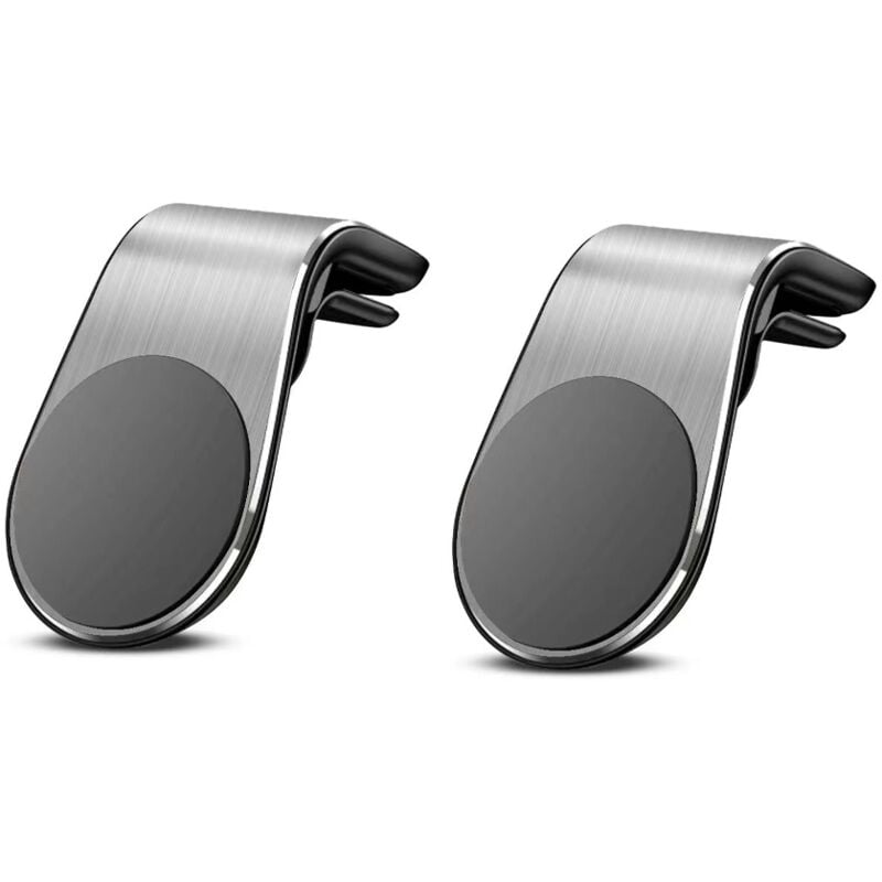 foto del prodotto supporto magnetico per auto per telefono, argento, confezione da 2, supporto per bocchette dell aria, compatibile con iphone, samsung, huawei, xiaomi