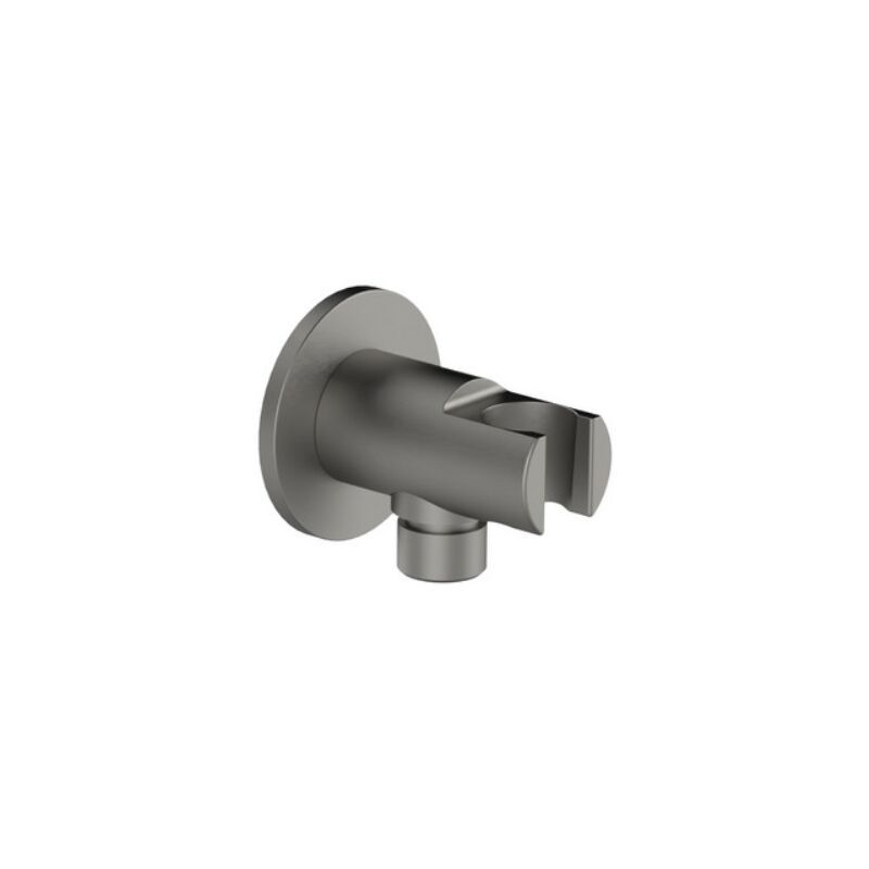 foto del prodotto supporto minimal con presa acqua nichel spazzolato opaco remer