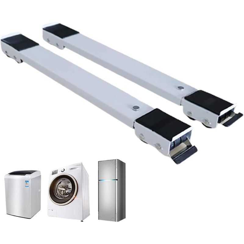 foto del prodotto supporto mobile per lavatrice, base mobile multifunzionale regolabile, base per frigorifero, 24 ruote, fisso con serratura, antiscivolo, adatto per