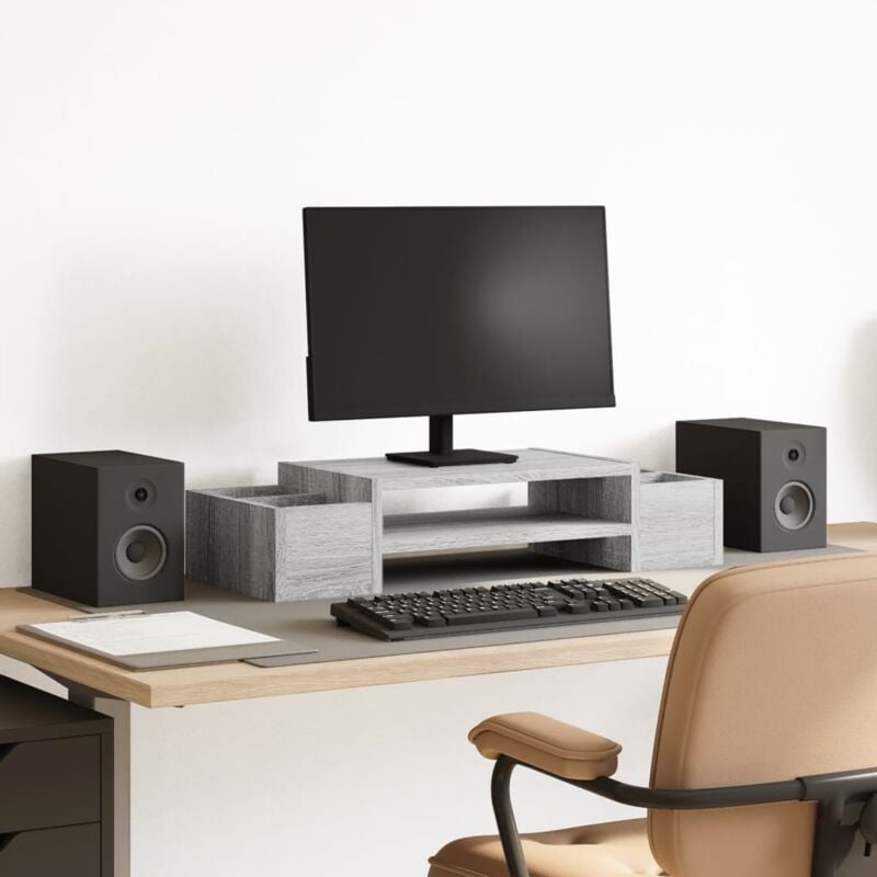 foto del prodotto supporto monitor con contenitore sonoma 70x27x15 cm truciolato vidaxl