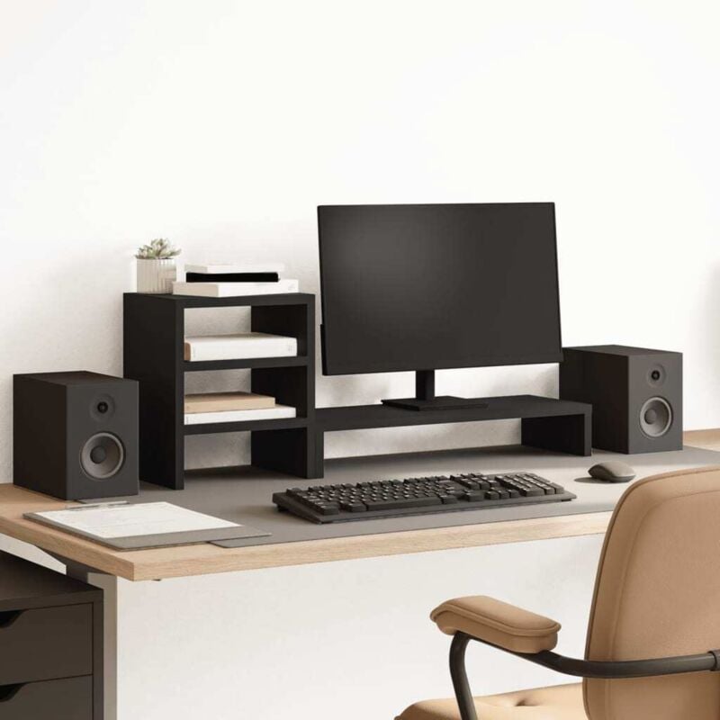 foto del prodotto supporto monitor con organizzatore nero in truciolato vidaxl