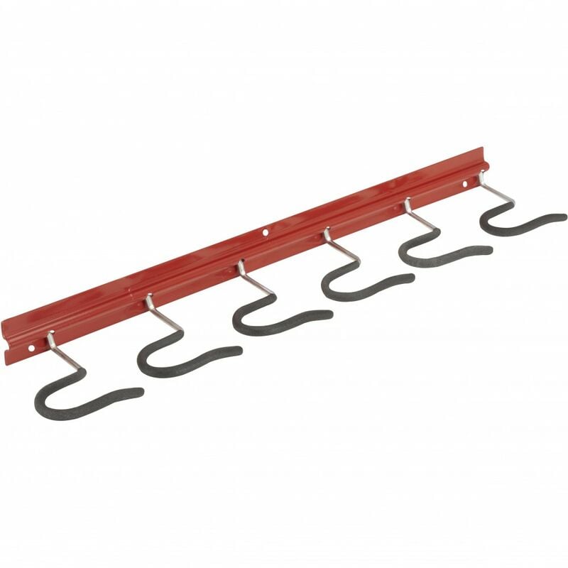 foto del prodotto supporto mottez a 6 ganci, h.11 x l.45 x p.1 cm mottez