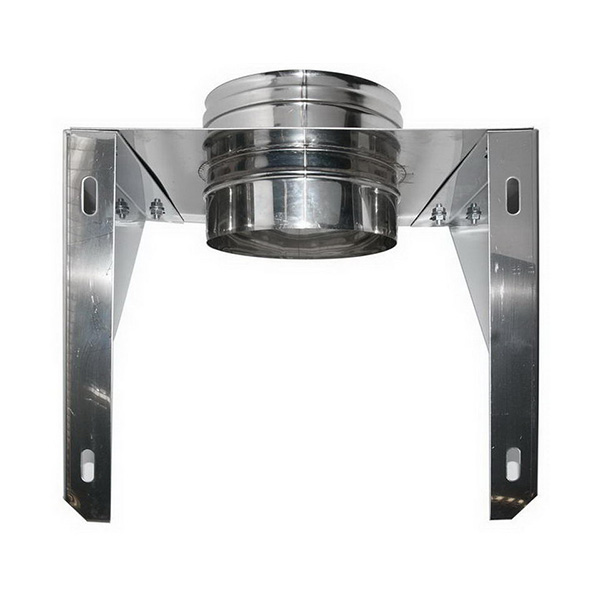 foto del prodotto supporto murale canna fumaria dn 120 tubo acciaio inox 316