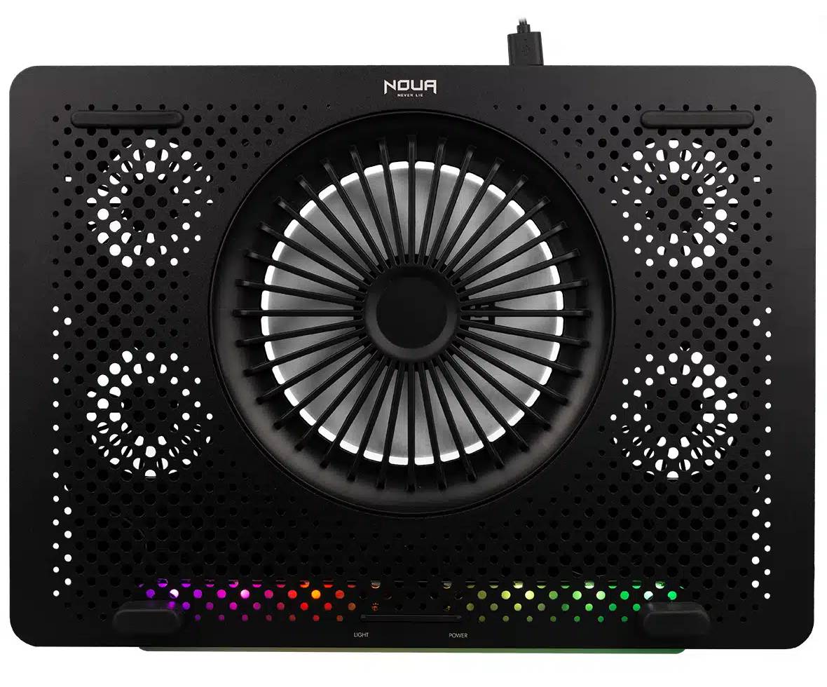 foto del prodotto supporto notebook 15,6 aries noua ventola 140mm 2usb 2.0 rgb rainbow
