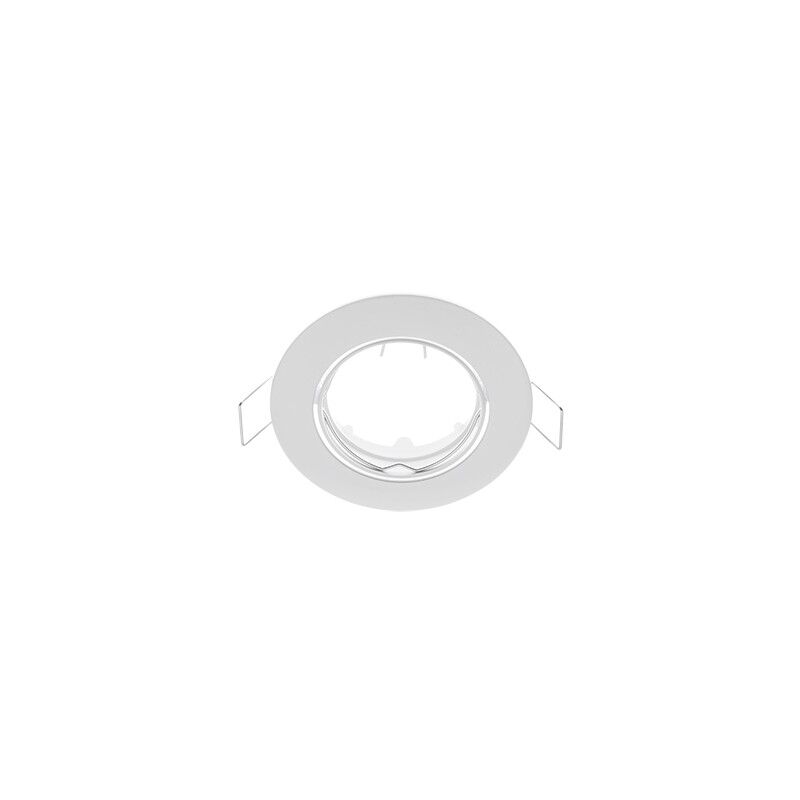 foto del prodotto supporto orientabile da incasso rotondo bianco con portalampada gu5.3 elmark