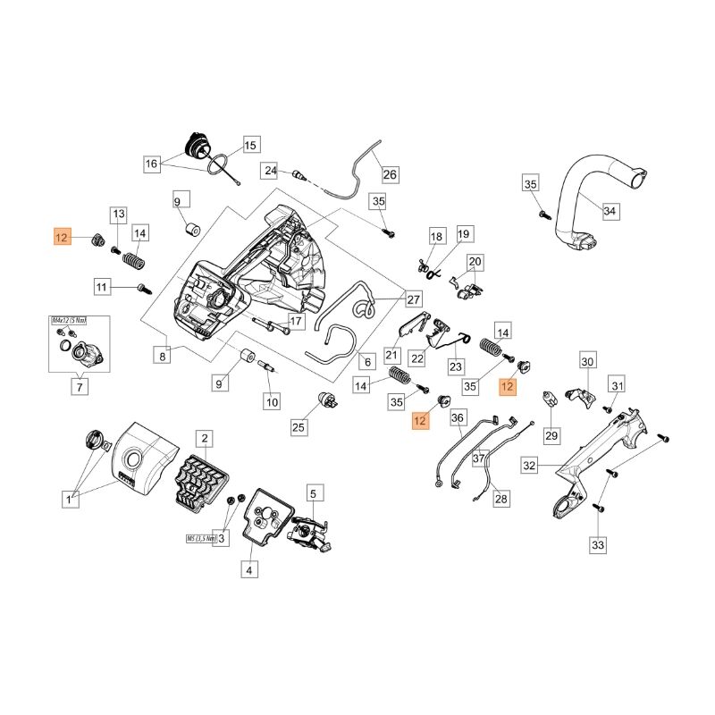 foto del prodotto supporto originale oleomac per motosega gst 360 50170034r