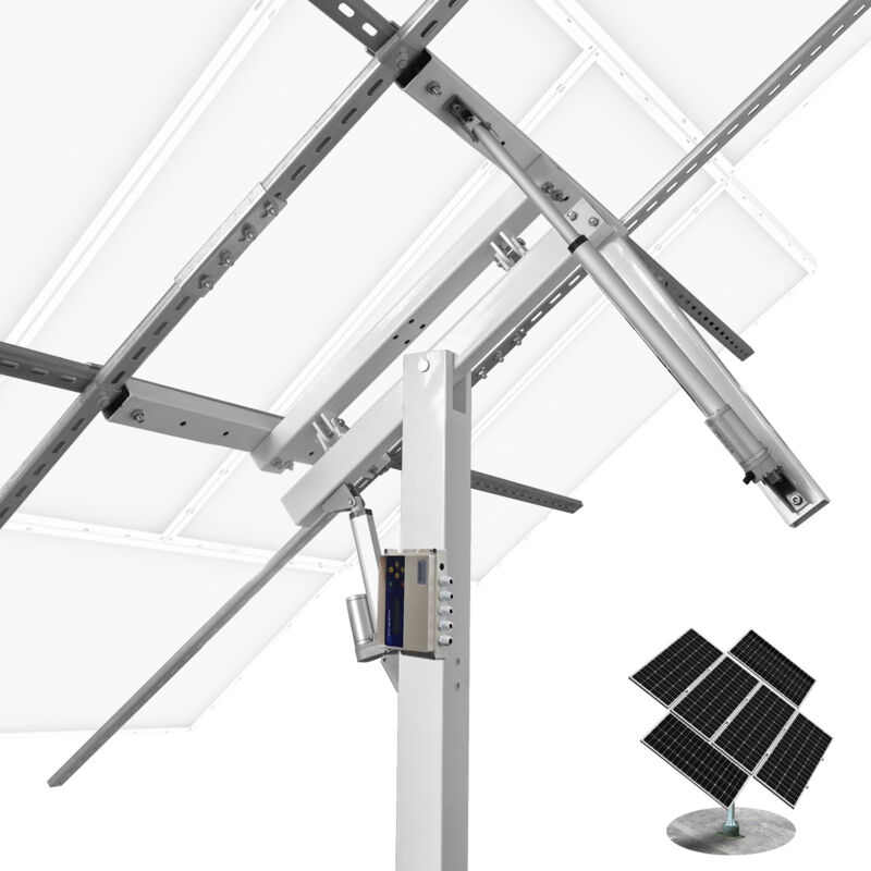 foto del prodotto supporto pannello solare a due assi con sistema di tracciamento aumento del 40 della potenza con controller tracker, ideale per diversi pannelli