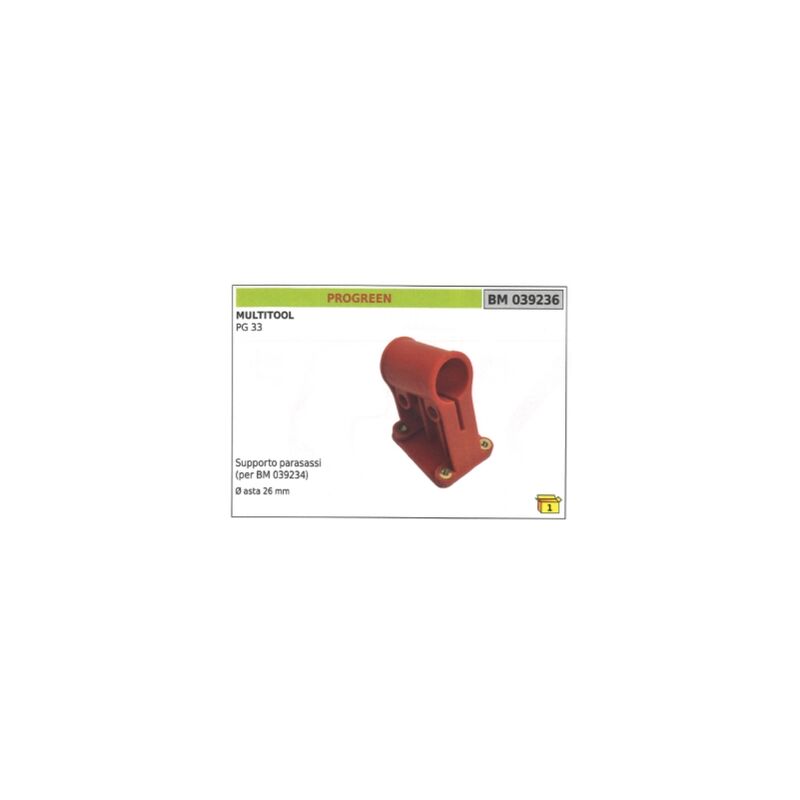foto del prodotto supporto parasassi progreen decespugliatore multitool pg 33 asta 26 mm