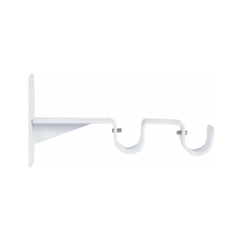 foto del prodotto supporto parete per bastoni tenda doppio bianco beige