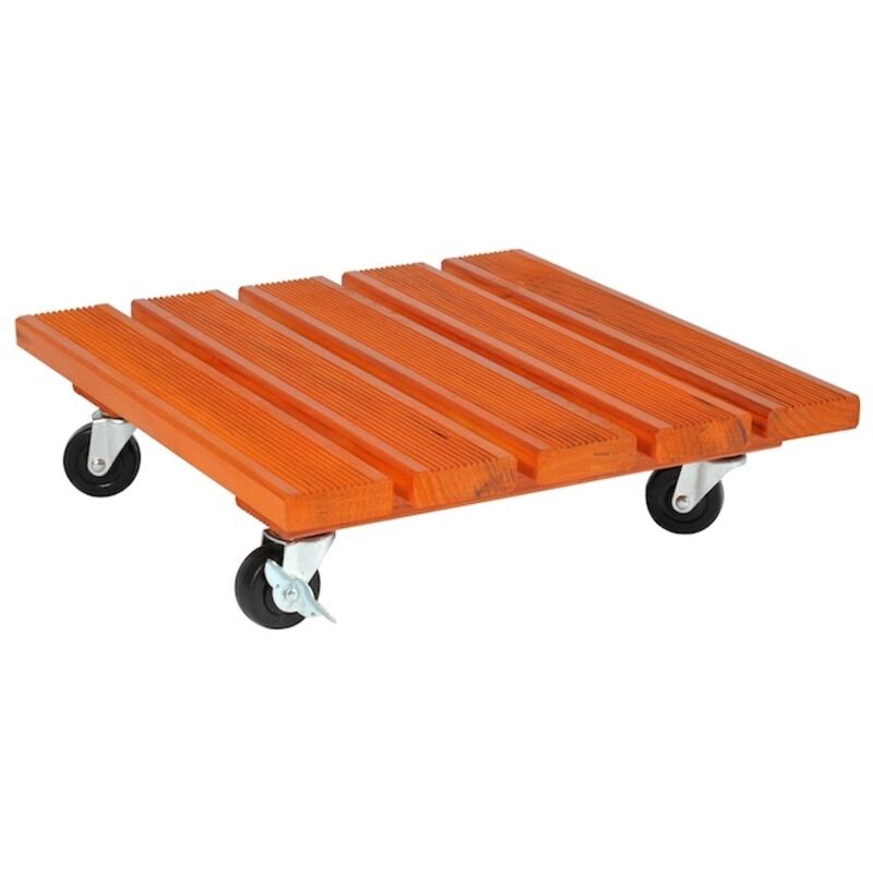 foto del prodotto supporto pentola con ruota quadrata in legno, h.10 x l.40 cm jany