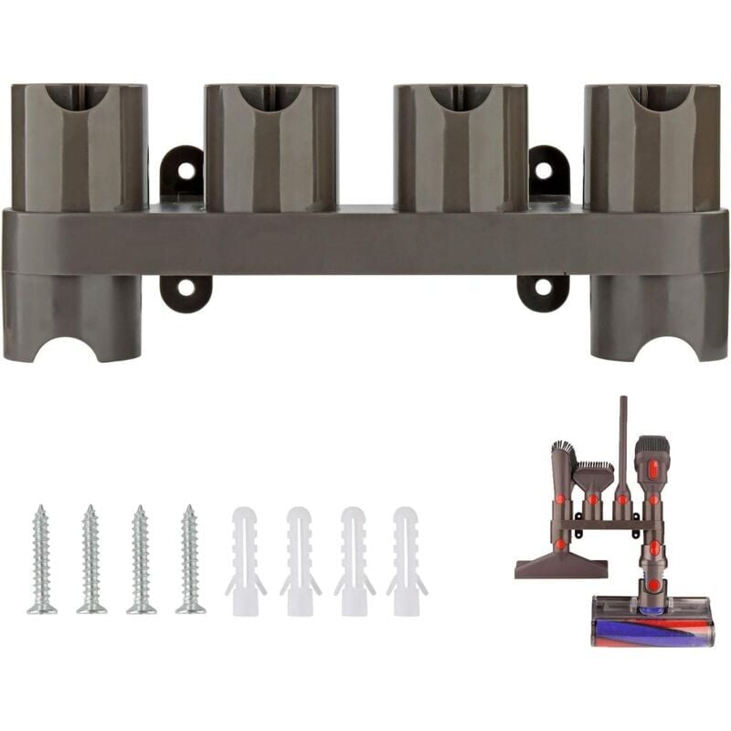 foto del prodotto supporto per accessori da parete, set convertitore adattatore per dyson v11 v10 v8 v7, sostituzione per aspirapolvere dyson 6 prese di stoccaggio 