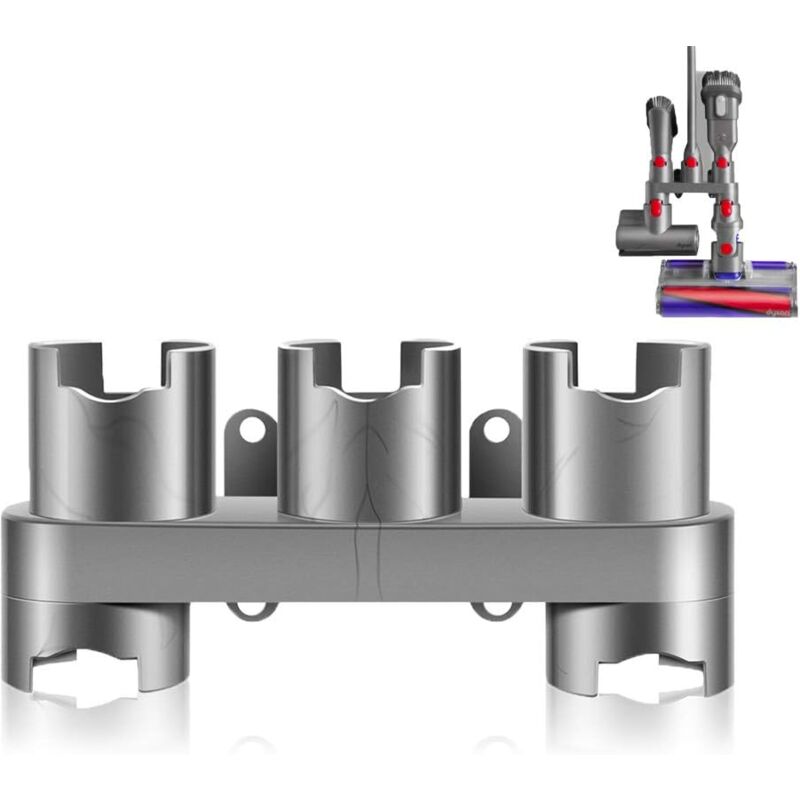 foto del prodotto supporto per accessori per aspirapolvere dyson v7 v8 v10 v11 v15 gen5, supporto per accessori, stazione di ricarica, montaggio a parete, grigio, 1