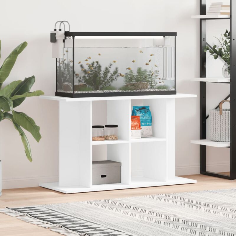 foto del prodotto supporto per acquario 100x40x60 cm in legno multistrato bianco vidaxl