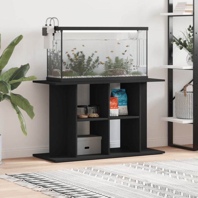 foto del prodotto supporto per acquario 100x40x60 cm in legno multistrato nero - vidaxl