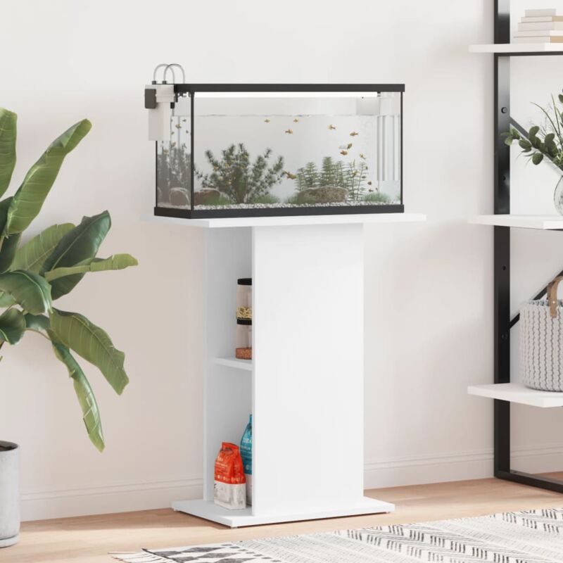 foto del prodotto supporto per acquario bianco 60,5x36x72,5 cm legno multistrato vidaxl
