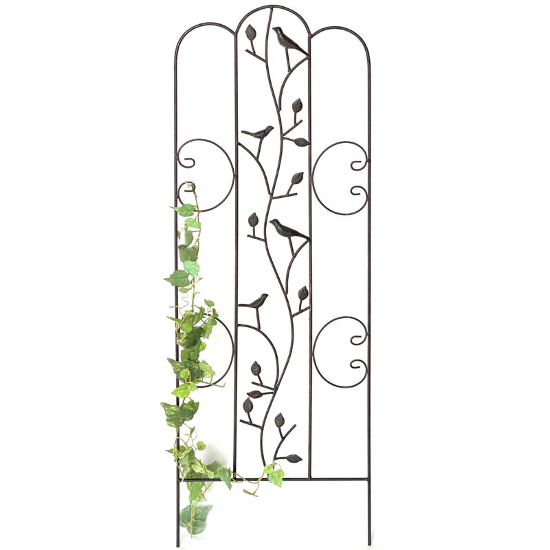 foto del prodotto supporto per arrampicata in metallo con uccelli traliccio per fiori 110 cm traliccio per arrampicata autoportante 1858 recinzione di supporto per