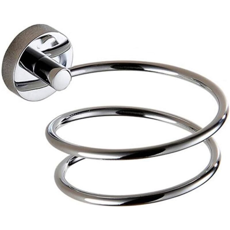 foto del prodotto supporto per asciugacapelli in alluminio, supporto per asciugacapelli a spirale da parete, supporto a molla in acciaio inossidabile sus304