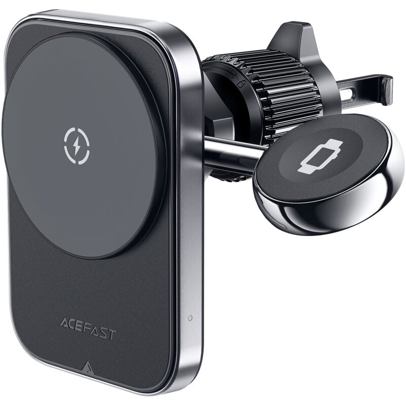 foto del prodotto supporto per auto acefast d18 con caricabatterie induttivo magsafe qi cavo usb a usb c nero