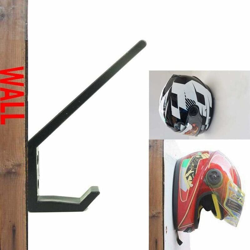 foto del prodotto supporto per casco da parete, espositore per casco da corsa, organizer per riporre il casco