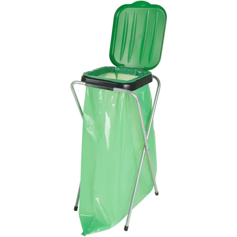 foto del prodotto supporto per catering per sacchi della spazzatura e dei rifiuti da 120 l, verde