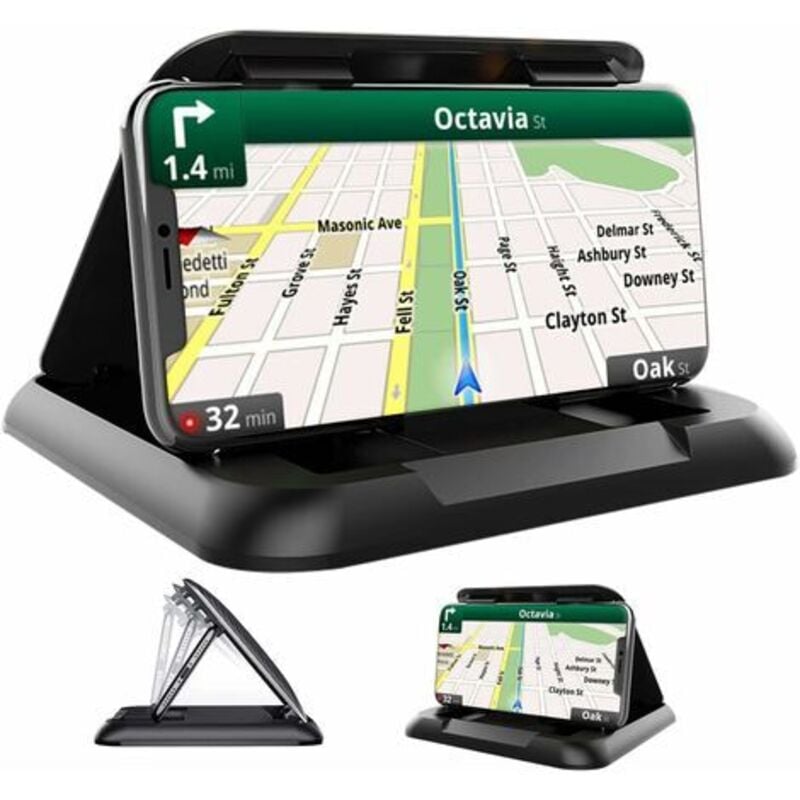 foto del prodotto supporto per cellulare, supporto per auto, supporto antiscivolo per cruscotto compatibile con iphone e samsung lablanc
