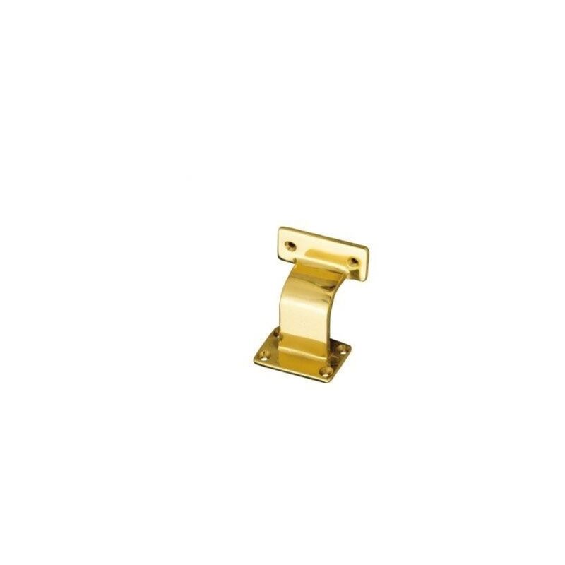 foto del prodotto supporto per corrimano tondo 3 fori ottone lucido