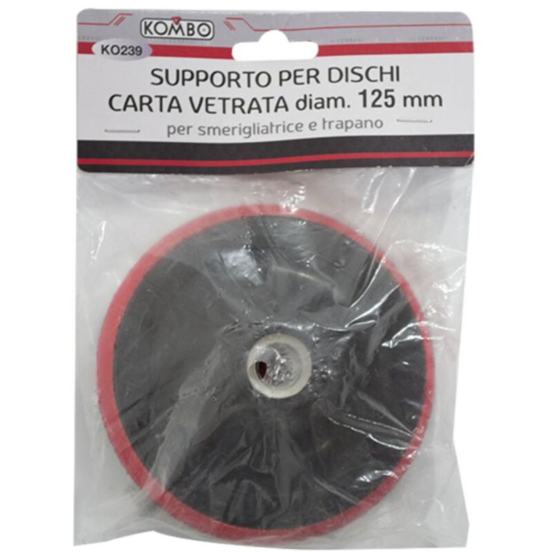 foto del prodotto supporto per dischi carta vetrata per smerigliatrice/trapano diam 125mm