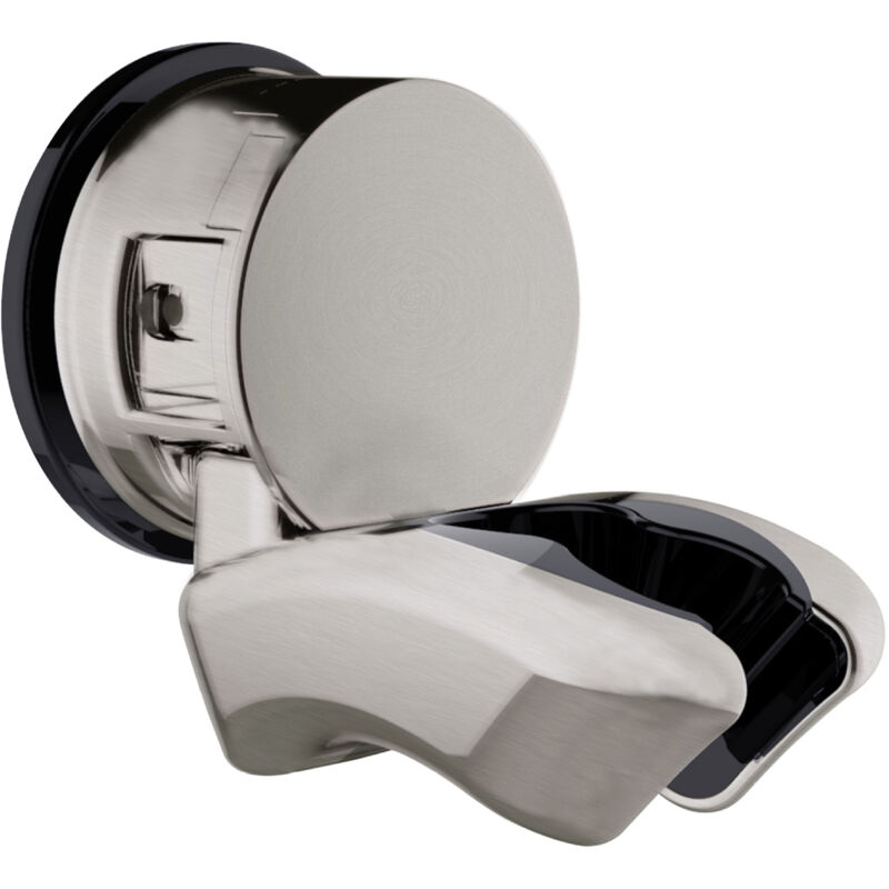 foto del prodotto supporto per doccia con ventosa ad angolo regolabile, supporto per soffione doccia senza foratura, accessorio per il bagno con gancio a ventosa,