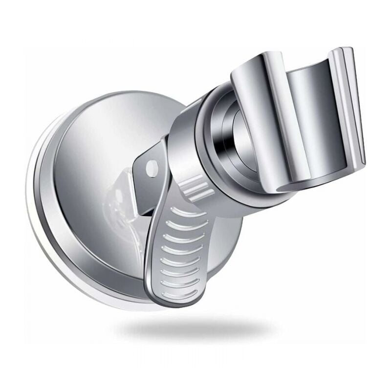 foto del prodotto supporto per doccia, supporto a ventosa per doccia portatile, accessorio per soffione doccia a parete, cursore universale per doccia sostituibile