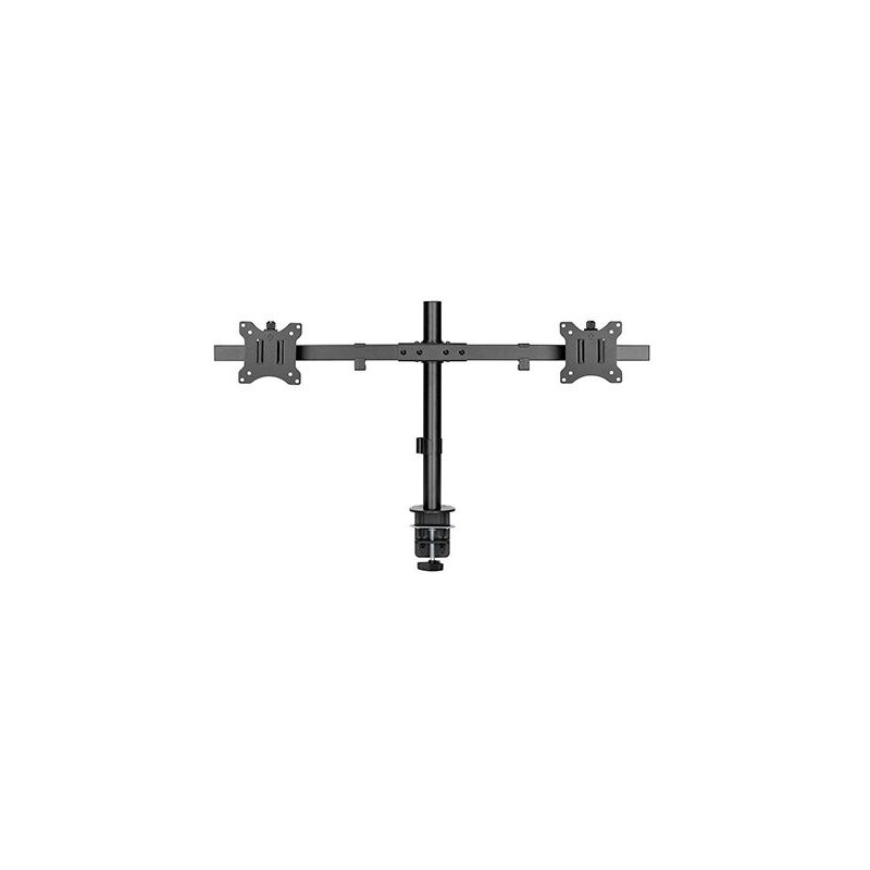 foto del prodotto supporto per doppio monitor fisso, nero, per monitor curvi e piatti tra 17 e 32 pollici 43 81 cm fino a 9 kg ciascuno. colore nero