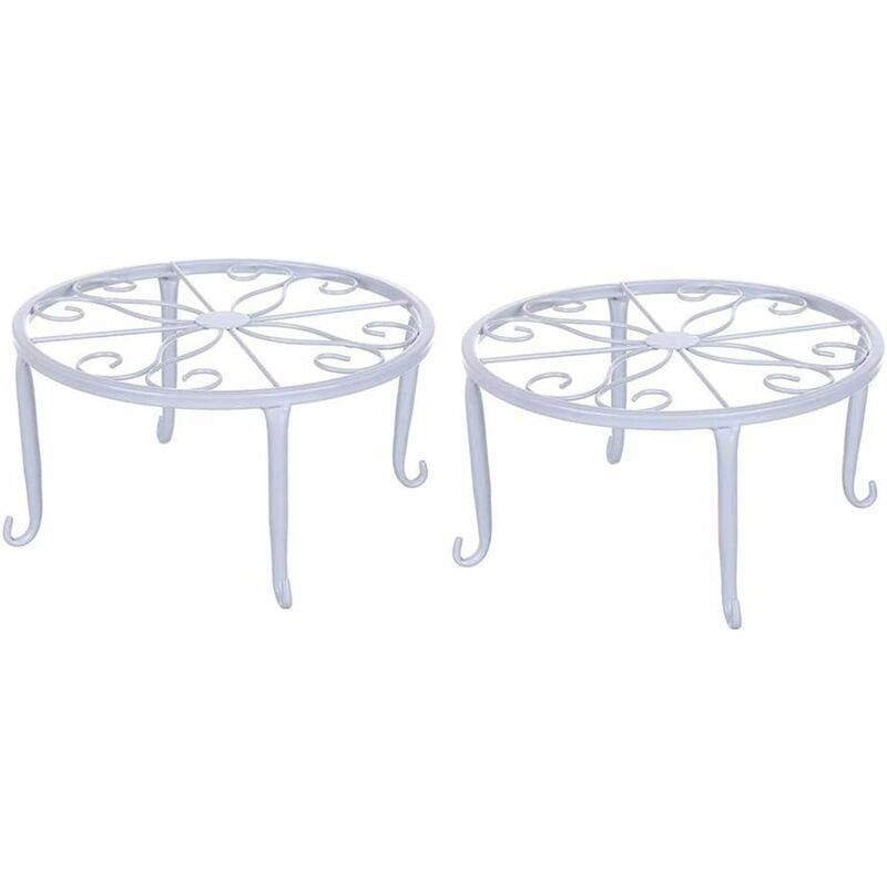 foto del prodotto supporto per fiori in metallo,2 pezzi supporto per fiori in ferro battuto, supporti per vasi per piante all aperto, supporto per vaso di fiori