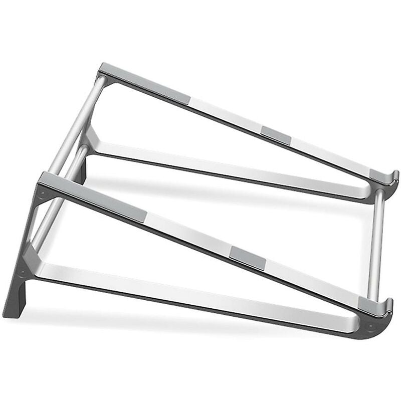 foto del prodotto supporto per laptop supporto per staffa supporto portatile rack di raffreddamento alluminio home office argento