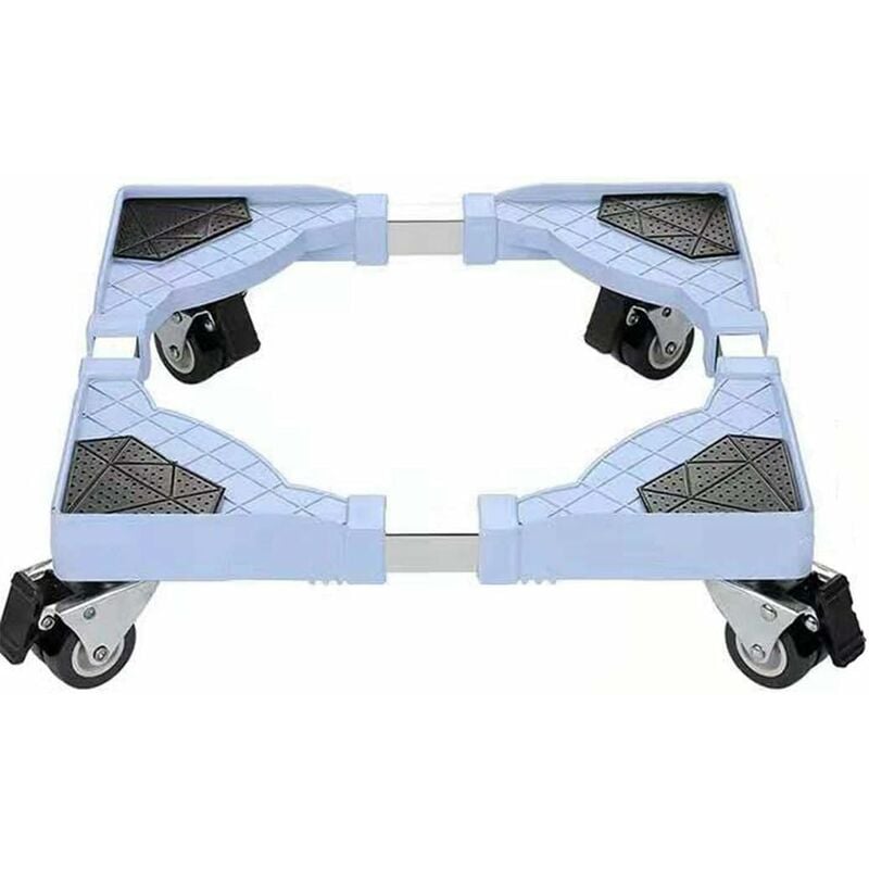 foto del prodotto supporto per lavatrice regolabile supporto base per lavatrice supporto frigo con ruote piedistallo girevole portatile