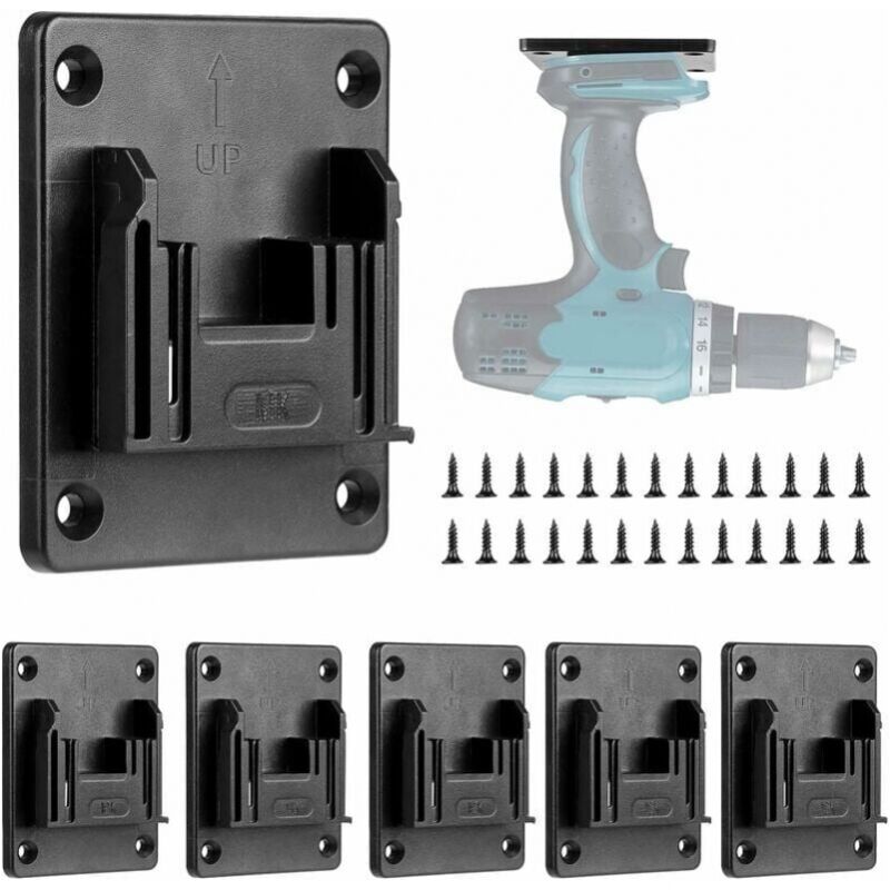 foto del prodotto supporto per macchina portautensili da 6 pezzi per makita 18v e bosch 18v, supporto per macchina per utensili da trapano, utensile da montaggio a