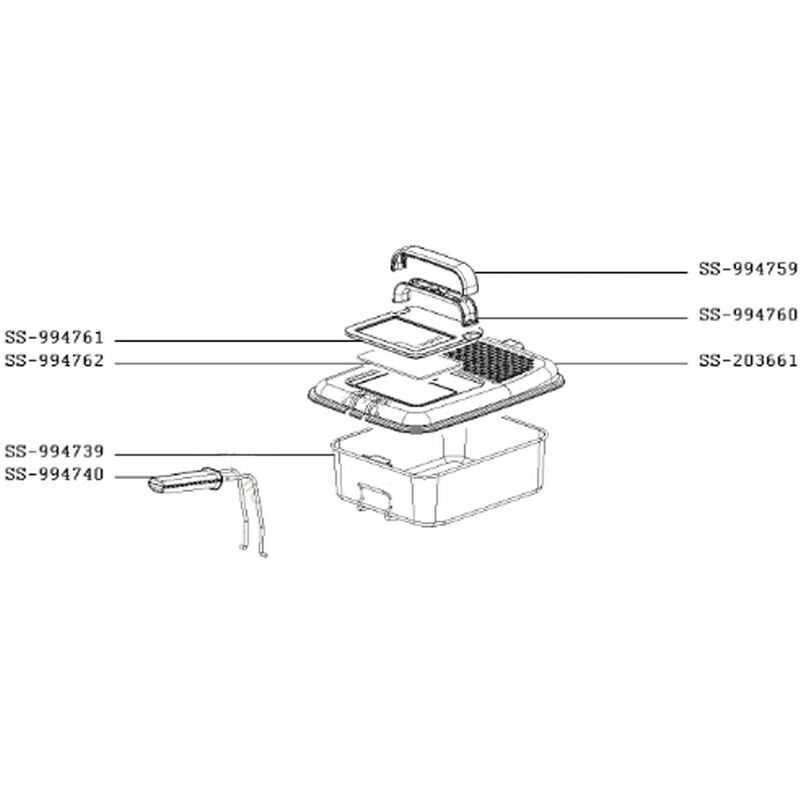 foto del prodotto supporto per maniglia del coperchio codice ss 994761 friggitrice seb 329255