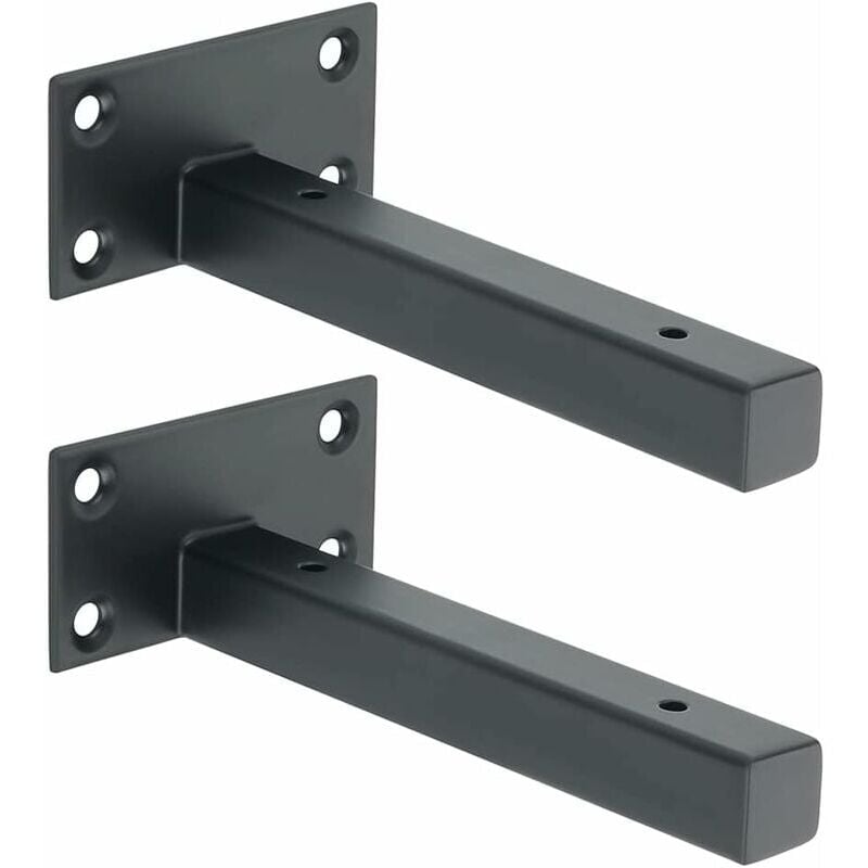 foto del prodotto supporto per mensola industriale in acciaio inox supporto per mensola a parete supporto in metallo per pannello galleggiante supporto nascosto nero
