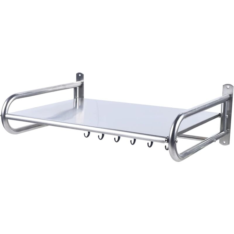 foto del prodotto supporto per microonde supporto per vassoio ripiano per microonde durevole, con 6 ganci, capacit di peso 30 kg, per cucina, coltelli, cucchiai,