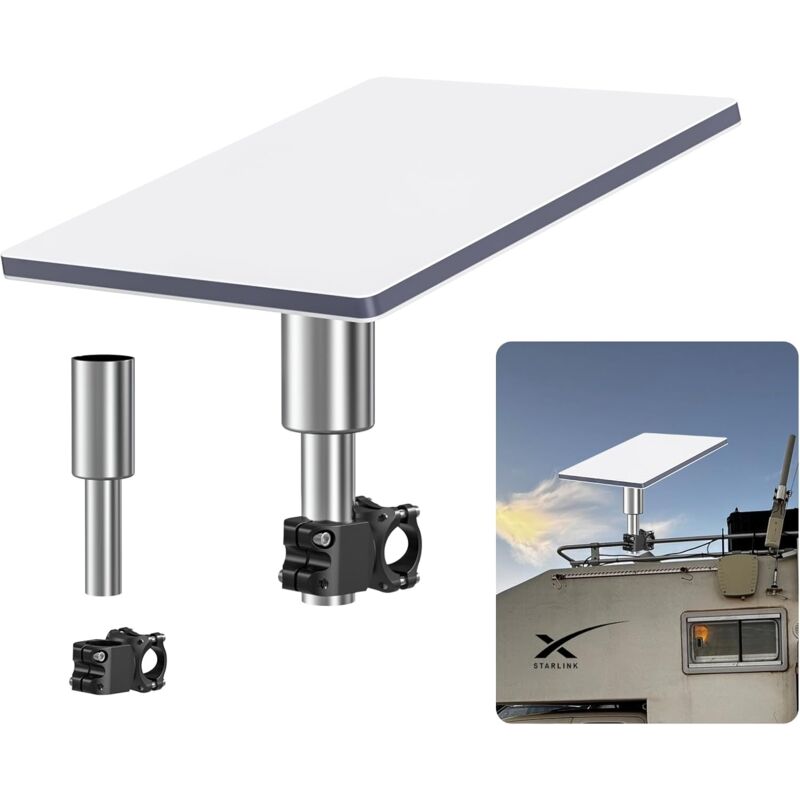 foto del prodotto supporto per mini camper starlink, accessori per mini camper starlink in lega di alluminio, kit internet satellitare starlink con intervallo di