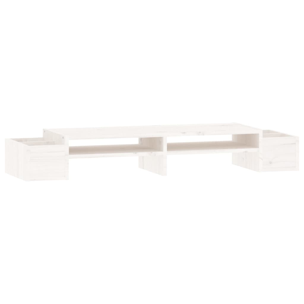 foto del prodotto supporto per monitor 100 x 27,5 x 15 cm legno massello di pino bianco 02 0004420
