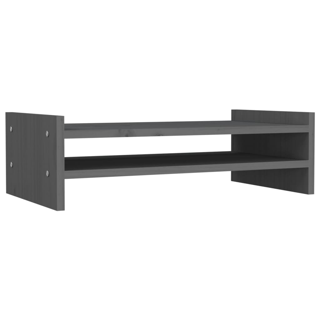 foto del prodotto supporto per monitor 50 x 27 x 15 cm legno massello di pino grigio 02 0021137
