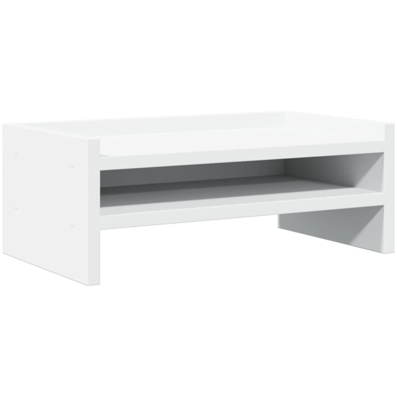 foto del prodotto supporto per monitor bianco 42x24x16 cm in legno multistrato - vidaxl