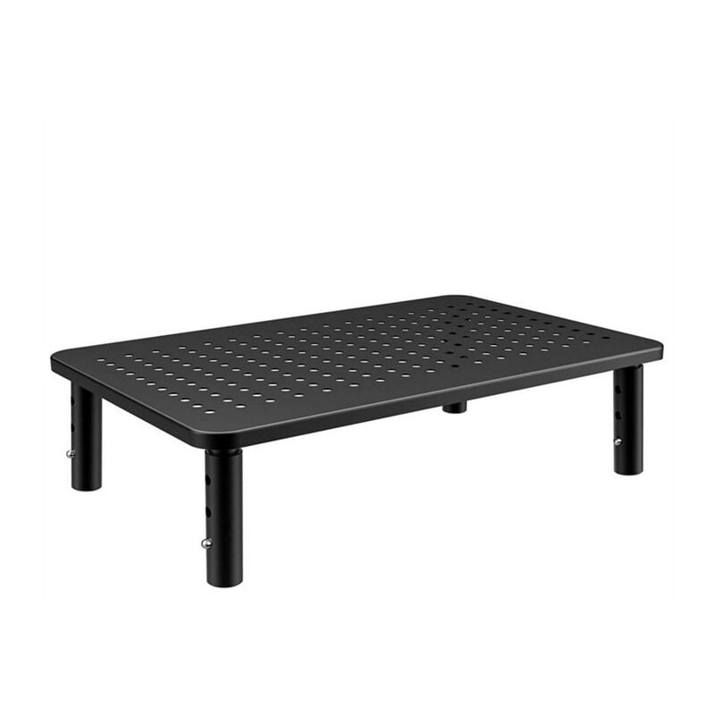 foto del prodotto supporto per monitor con piattaforma in rete supporto per laptop, computer e stampante