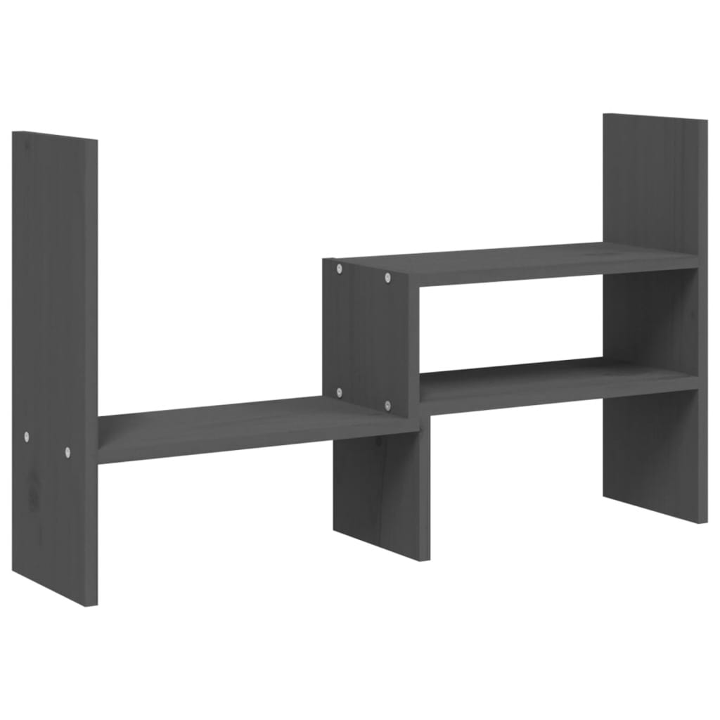 foto del prodotto supporto per monitor grigio 39 72 x 17 x 43 cm legno massello di pino 02 0004467