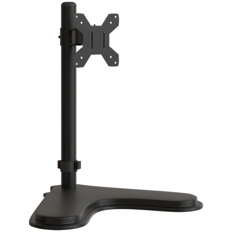 foto del prodotto supporto per monitor in acciaio nero vesa 75 100 mm vidaxl