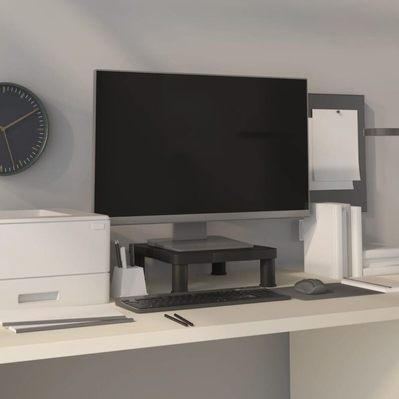 foto del prodotto supporto per monitor nero 33,5x34x10,5 cm vidaxl