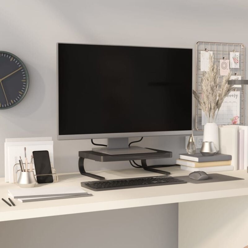 foto del prodotto supporto per monitor nero 37x28x11,5 cm vidaxl