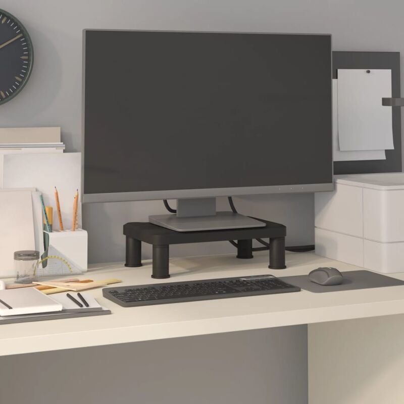 foto del prodotto supporto per monitor nero 38x24x10,5 cm vidaxl