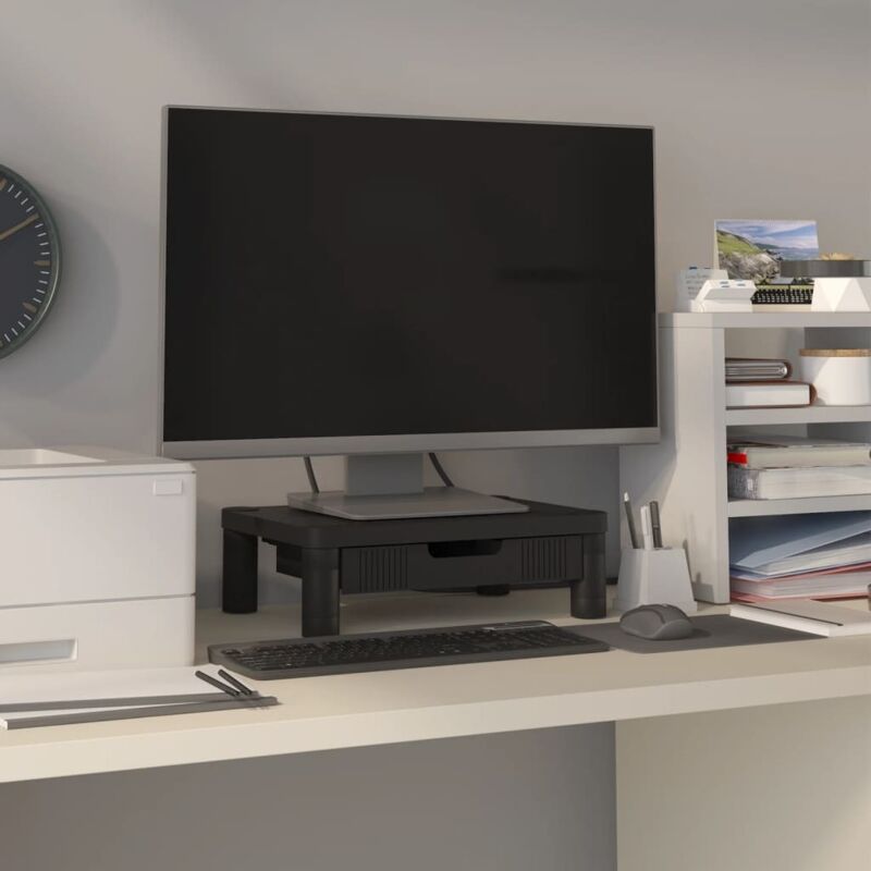 foto del prodotto supporto per monitor nero 43x30,5x13 cm